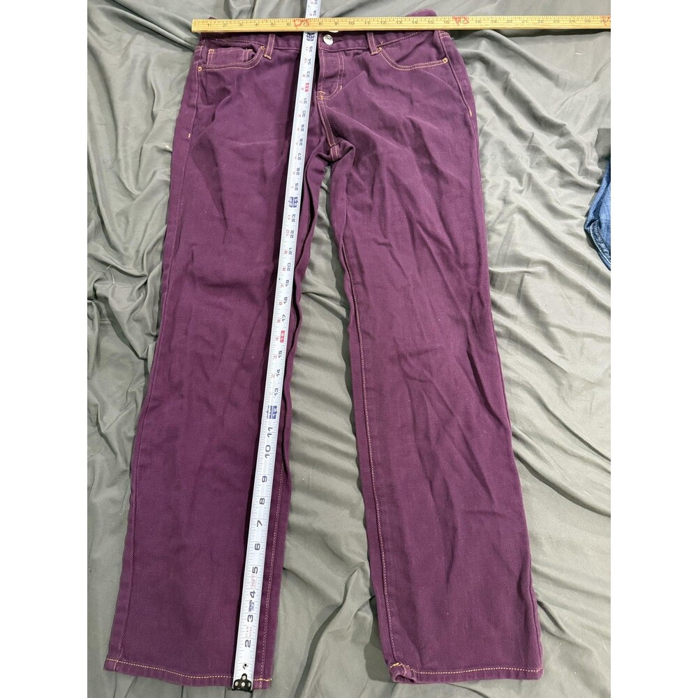 PacSun Womens 28 Purple Straight‎ Low Rise Denim 5 Pocket Casual Regular Fit - Picture 4 of 6